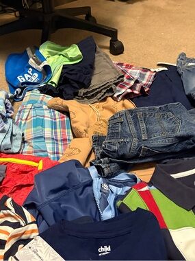 Lot of various toddler boy clothes. 3-4 T.  Shirts pants shorts and fall hoodies